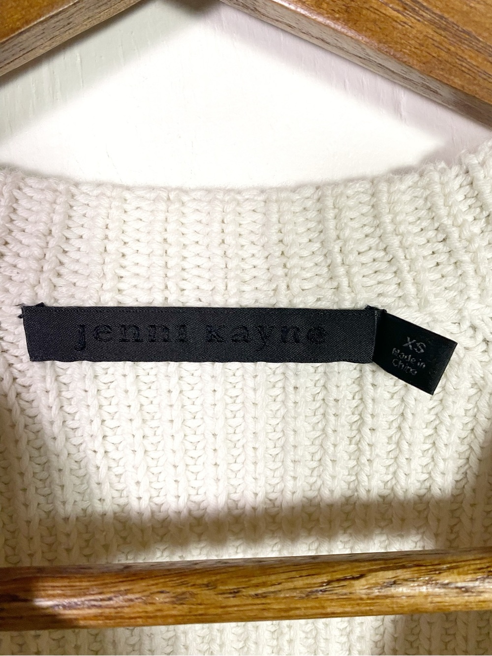 Jenni Kayne Cotton Fisherman Sweater Ivory - Picture 5 of 6